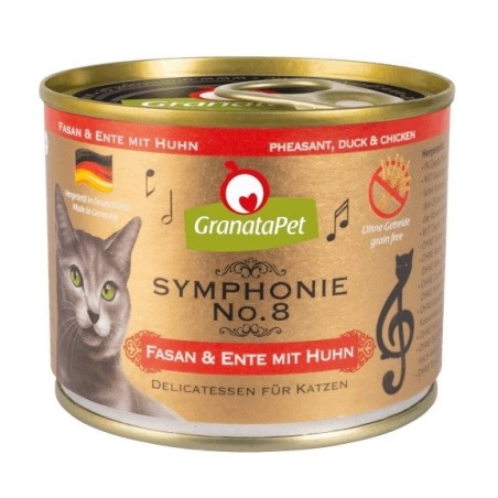 GranataPet Symphonie No.8 bażant i kaczka z kurczakiem mokra karma dla kota 200g