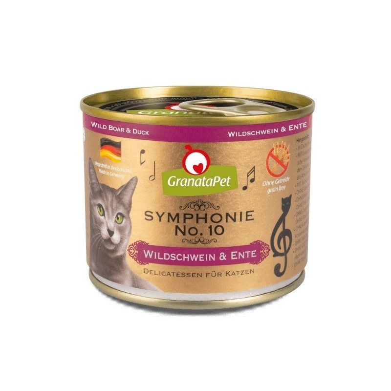 GranataPet Symphonie No.10 dziczyzna i kaczka mokra karma dla kota 200g GranataPet Symphonie No.10 dziczyzna i kaczka mokra karma dla kota 200g