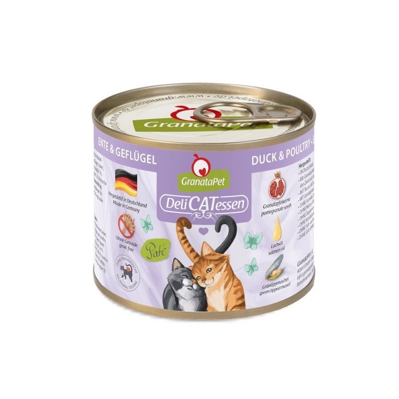 GranataPet DeliCatessen kaczka i drób karma mokra dla kota 200g