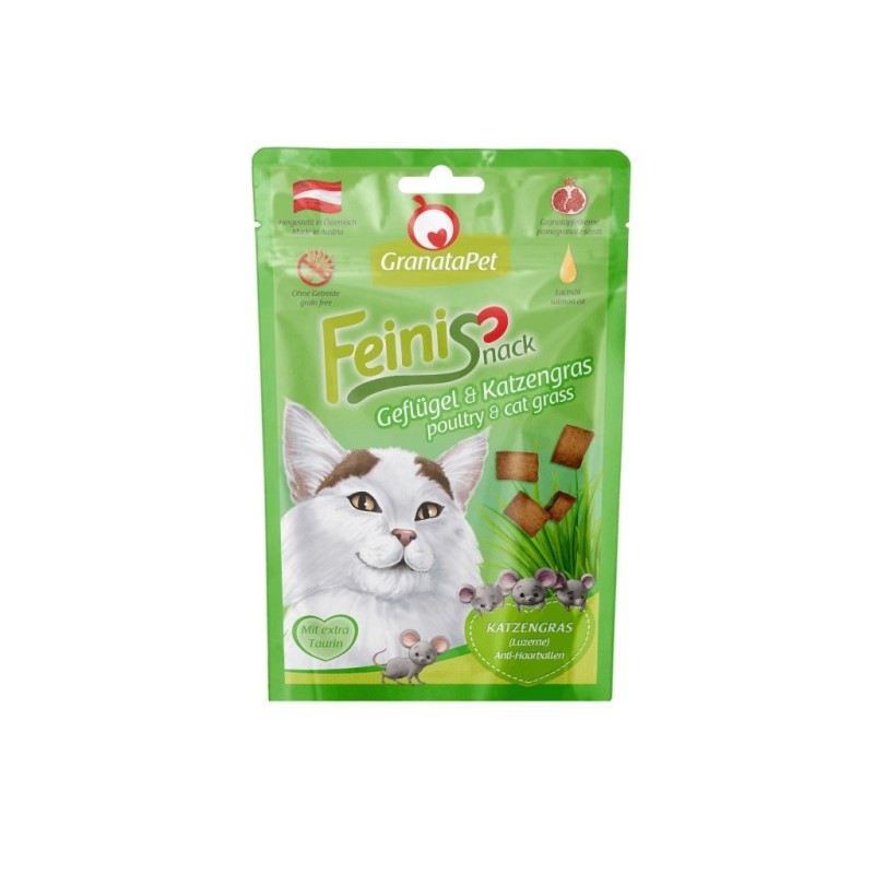GranataPet FeiniSnack drób i kocia trawa przysmak dla kota 50g GranataPet FeiniSnack drób i kocia trawa przysmak dla kota 50g