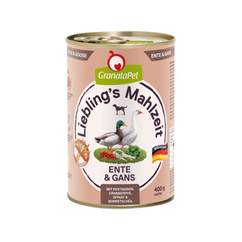 GranataPet Liebling´s Mahlzeit kaczka i gęś mokra karma dla psa 800g GranataPet Liebling´s Mahlzeit kaczka i gęś mokra karma dla psa 800g