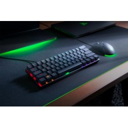 Razer Huntsman Mini 60% Klawiatura do gier Opto-mechaniczny fioletowy przełącznik Światło LED RGB NORD Przewodowa