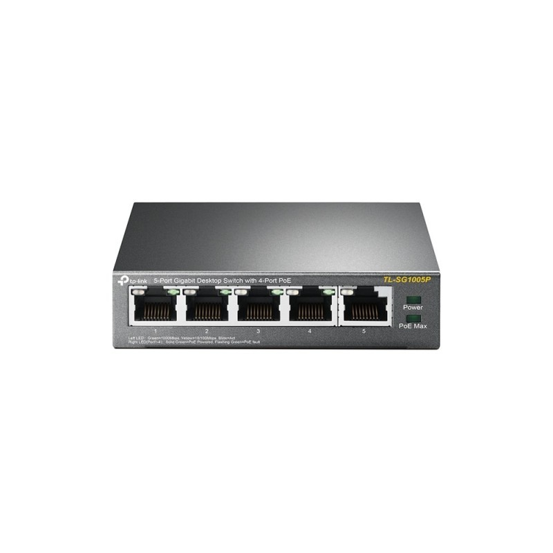 TP-Link TL-SG1005P Nie zarządzany Gigabit Ethernet (10/100/1000) Obsługa PoE Czarny TP-Link TL-SG1005P Nie zarządzany Gigabit Ethernet (10/100/1000) Obsługa PoE Czarny