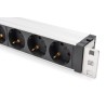 Listwa zasilająca PDU 19" Rack, 6x unischuko, 2.0m, 1x wtyk unischuko, 16A, zab. przepięciowe+filtr
