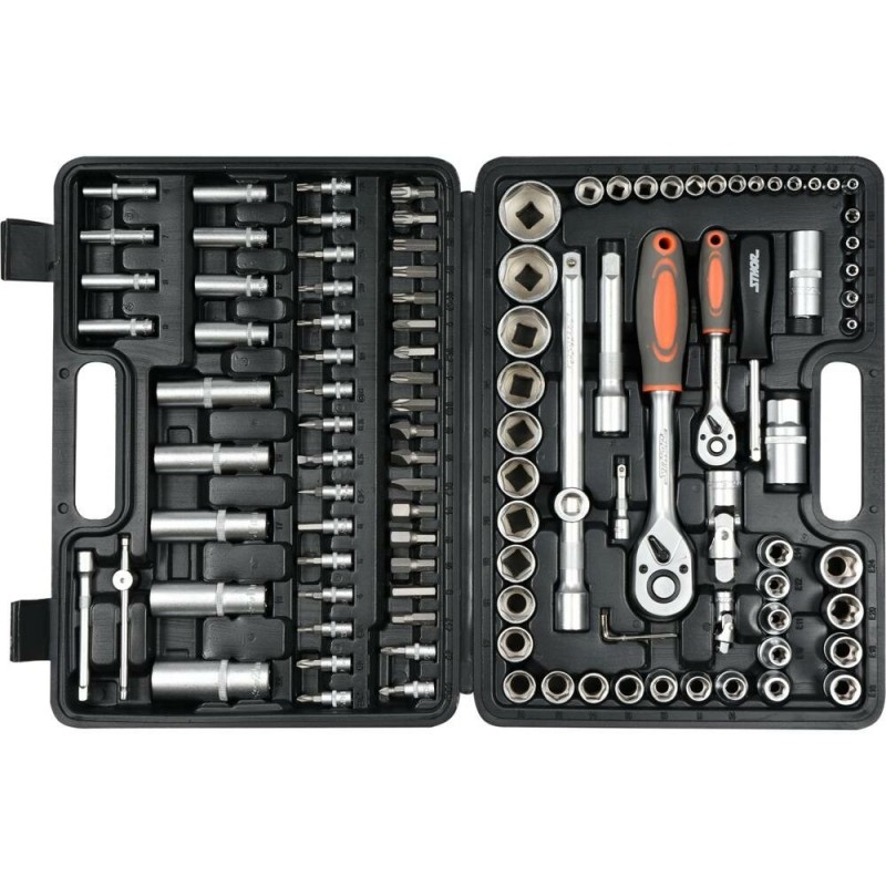 Zestaw kluczy 108 elementów 1/2", 1/4" T58685 STHOR