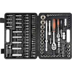 Zestaw kluczy 108 elementów 1/2", 1/4" T58685 STHOR