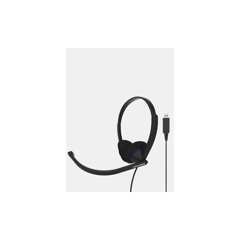 Koss Headphones CS200 USB Wired, On-Ear, Microphone, USB Type-A, Black Koss Headphones CS200 USB Wired, On-Ear, Microphone, USB Type-A, Black