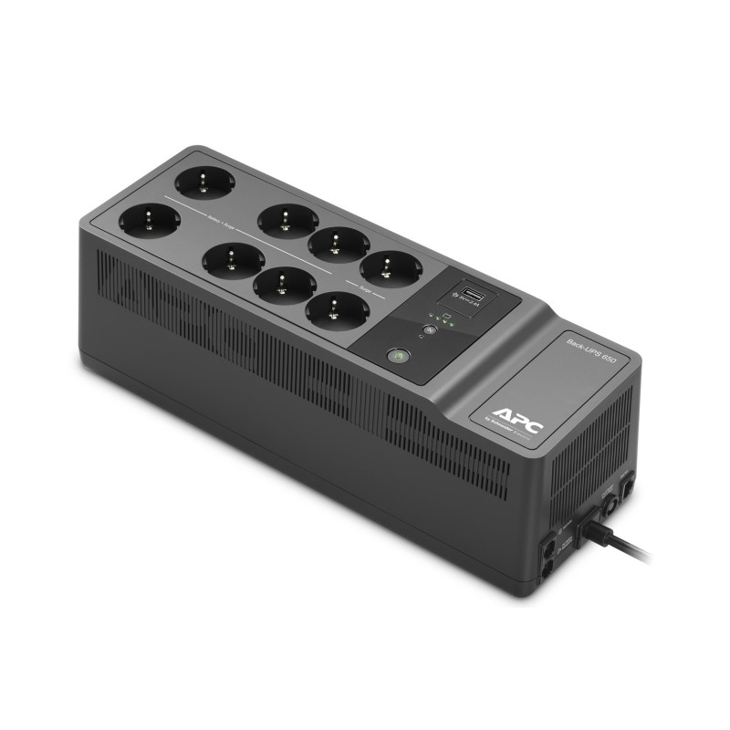 APC BACK-UPS 650VA 230V 1 USB/CHARGING PORTS APC BACK-UPS 650VA 230V 1 USB/CHARGING PORTS