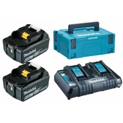 Zestaw zasilający 18V 2x6,0Ah (BL1860Bx2+DC18RD) MAKPAC MAKITA