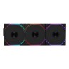 Wentylator Lian Li UNI FAN TL Wireless LCD Lüfter, ARGB, PWM, 3er-Pack inkl. Controller - Reverse Blade, 120mm, czarny