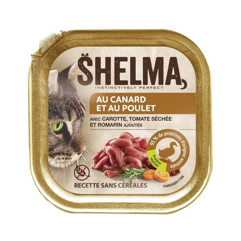 SHELMA Alucup - pełnoporcjowa bezzbożowa karma dla dorosłych kotów. Z kaczką i kurczakiem 100g SHELMA Alucup - pełnoporcjowa bezzbożowa karma dla dorosłych kotów. Z kaczką i kurczakiem 100g