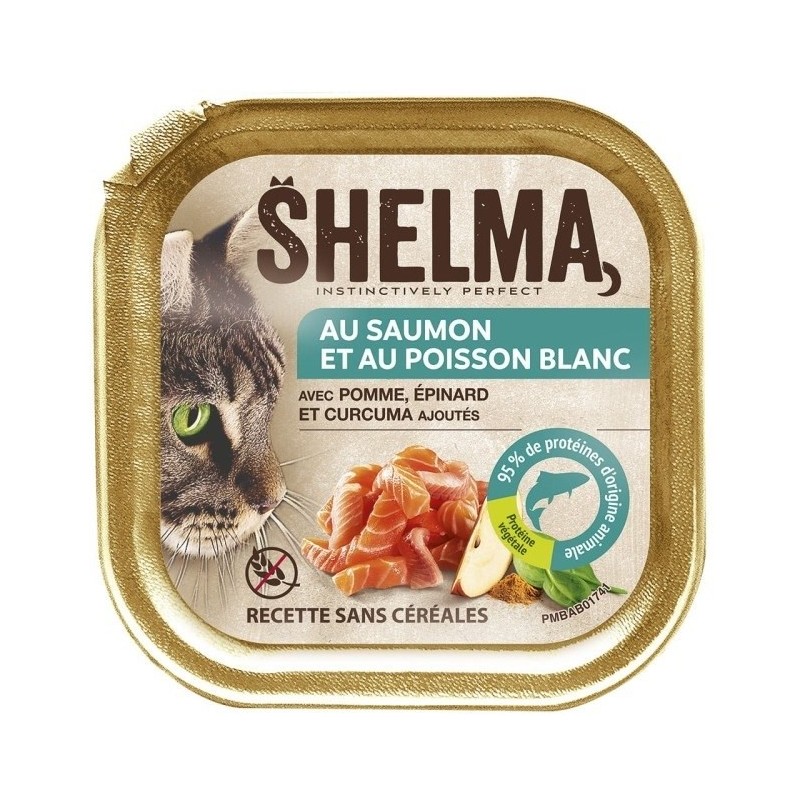 SHELMA Alucup - pełnoporcjowa bezzbożowa karma dla dorosłych kotów. Z łososiem i białą rybą 100g SHELMA Alucup - pełnoporcjowa bezzbożowa karma dla dorosłych kotów. Z łososiem i białą rybą 100g