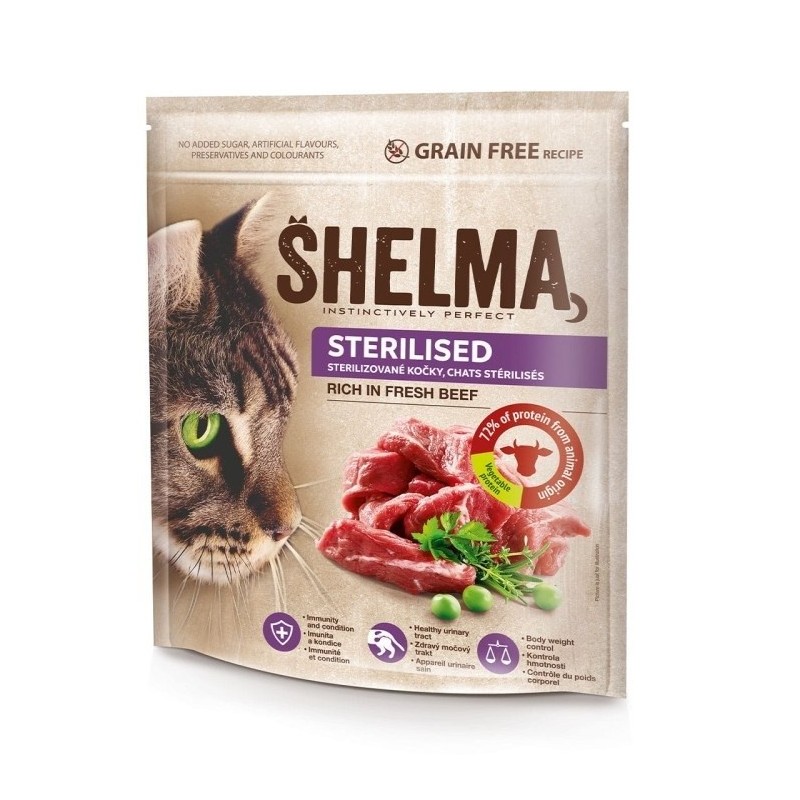SHELMA karma sucha dla kotów sterylizowanych. Z wołowiną 1.4kg SHELMA karma sucha dla kotów sterylizowanych. Z wołowiną 1.4kg
