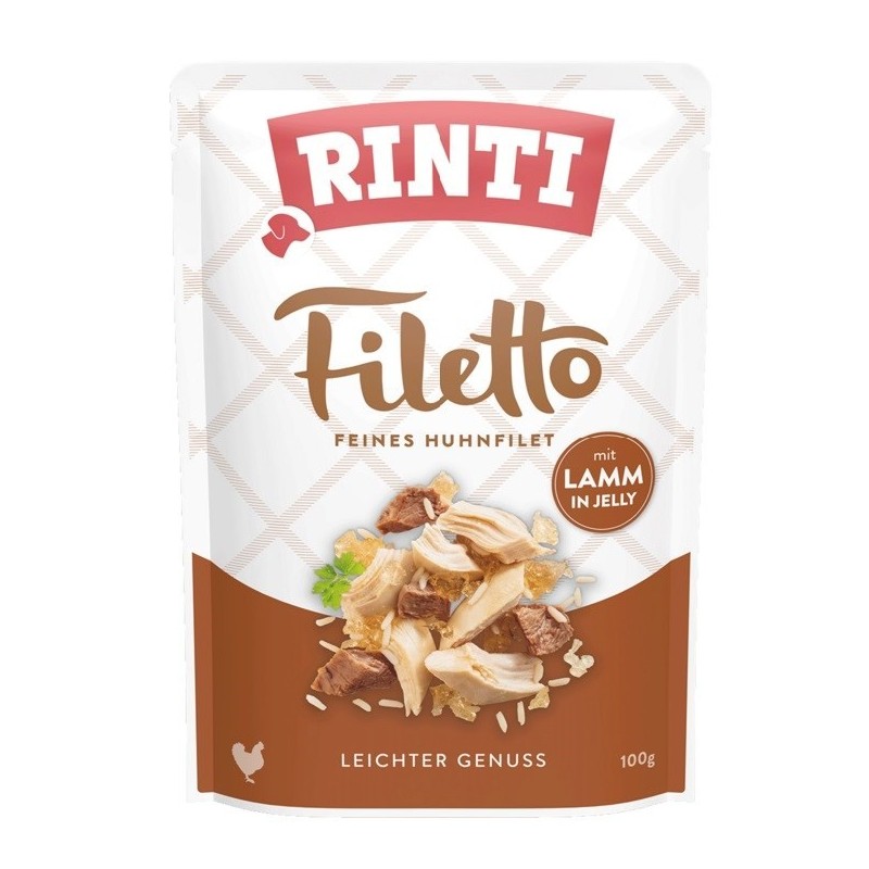 Rinti Filetto kurczak i jagnięcina w galaretce 100g Rinti Filetto kurczak i jagnięcina w galaretce 100g