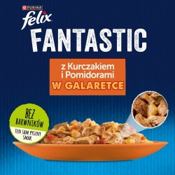 Purina Felix Fantastic Kurczak z Pomidorem - mokra karma dla kota - saszetka 85 g