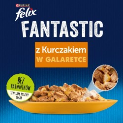 PURINA Felix Fantastic: kurczak - mokra karma dla kota - 85 g