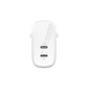 Ładowarka Belkin BoostCharge Pro Dual USB-C PD 3.1 PPS Wall Charger 60W White