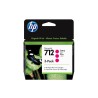 HP Zestaw 3 purpurowych wkładów atramentowych 712 DesignJet 29 ml