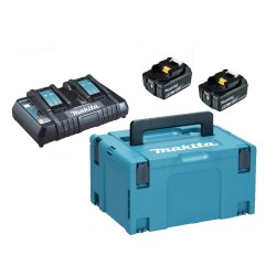 Zestaw zasilający 18V 2x6,0Ah (BL1860Bx2+DC18RD) MAKPAC MAKITA