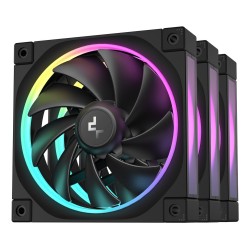 DeepCool FL12-3 in 1 Obudowa komputera Wentylator 12 cm Czarny 3 szt.