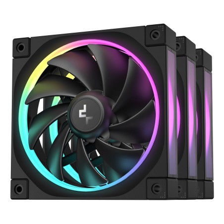 DeepCool FL12-3 in 1 Obudowa komputera Wentylator 12 cm Czarny 3 szt.