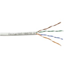 Kabel Emiter Net UTP (U/UTP) kat.5e 350MHz, drut, standard, szary