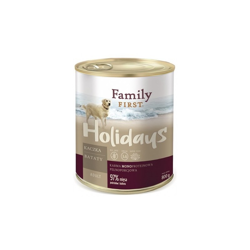 FamilyFirst Kaczka+batat+monoproteina adult 800g FamilyFirst Kaczka+batat+monoproteina adult 800g