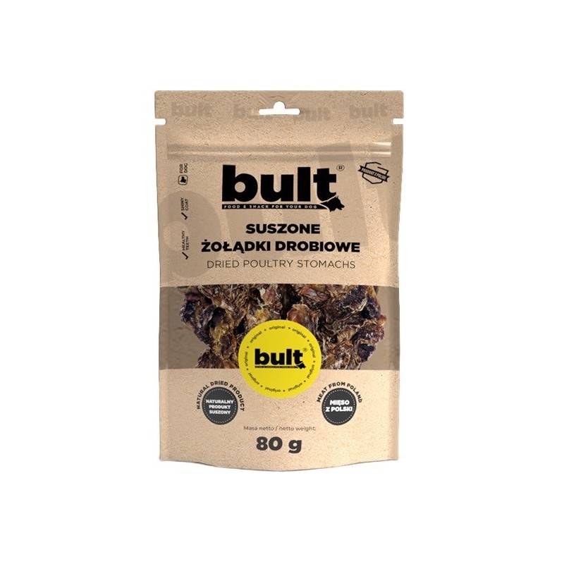 BULT Suszone żołądki drobiowe dla psa 80g