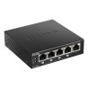 D-Link DGS-1005P/E łącza sieciowe Nie zarządzany Gigabit Ethernet (10/100/1000) Obsługa PoE Czarny