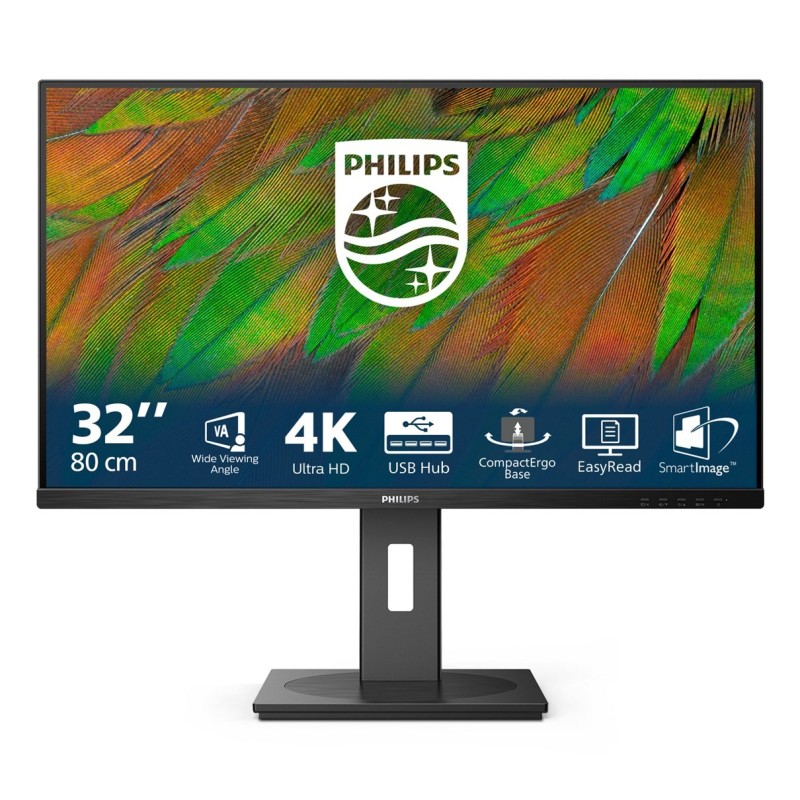 Philips 3000 series 32B1N3800/00 monitor komputerowy 81,3 cm (32") 3840 x 2160 px 4K Ultra HD LCD Czarny Philips 3000 series 32B1N3800/00 monitor komputerowy 81,3 cm (32") 3840 x 2160 px 4K Ultra HD LCD Czarny