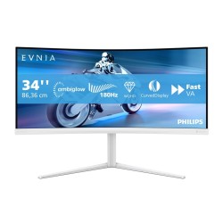 Philips 34M2C5501A/00 monitor komputerowy 86,4 cm (34") 3440 x 1440 px Wide Quad HD LCD Biały