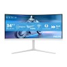 Philips 34M2C5501A/00 monitor komputerowy 86,4 cm (34") 3440 x 1440 px Wide Quad HD LCD Biały