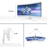 Philips 34M2C5501A/00 monitor komputerowy 86,4 cm (34") 3440 x 1440 px Wide Quad HD LCD Biały