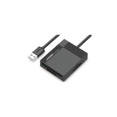 Ugreen czytnik kart pamięci SD/microSD / CF/MS z kablem USB 3.0 1m CR125 (czarny)
