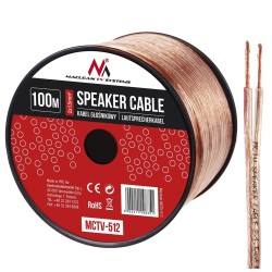 Kabel głośnikowy transparent PVC Maclean, 21.5mm2 / 480.20 CCA 3,57,0mm, 100m, MCTV-512