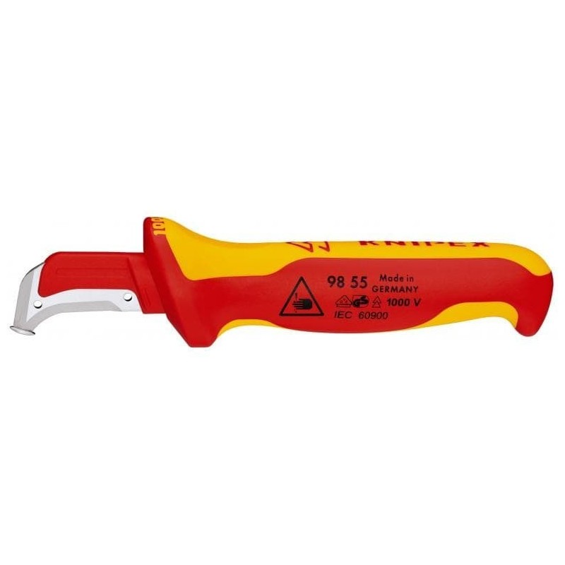 Nóż do ściągania izolacji ze stopką prowadzącą 180mm Nóż do ściągania izolacji ze stopką prowadzącą 180mm
