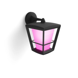HUE Econic czarny oprawa ścienna kinkiet LED 15W 2000-6500K 1150LM RGB WCA IP44 aluminium/szkło