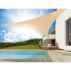 Żagiel ogrodowy zacieniacz UV poliester 5m trójkąt GreenBlue GB502 kremowy