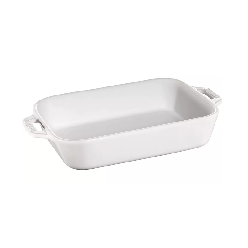 Prostokątny półmisek ceramiczny STAUB 40511-151-0 - biały 4.5 ltr Prostokątny półmisek ceramiczny STAUB 40511-151-0 - biały 4.5 ltr