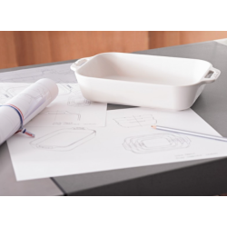 Prostokątny półmisek ceramiczny STAUB 40511-151-0 - biały 4.5 ltr
