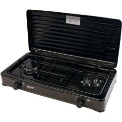 Turystyczna kuchenka gazowa 2-palnikowa / czarna MPM SMILE-KN-02/1KB