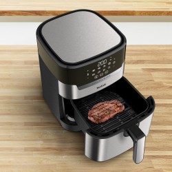 Tefal Easy Fry & Grill EY505D Pojedyńczy 4,2 l Autonomiczny 1550 W Frytkownica na gorące powietrze Stal nierdzewna