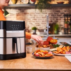 Tefal Easy Fry & Grill EY505D Pojedyńczy 4,2 l Autonomiczny 1550 W Frytkownica na gorące powietrze Stal nierdzewna