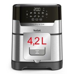 Tefal Easy Fry & Grill EY505D Pojedyńczy 4,2 l Autonomiczny 1550 W Frytkownica na gorące powietrze Stal nierdzewna