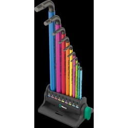 Zestaw kluczy trzpieniowych 950/9 HEX-PLUS MULTICOLOUR 3 9CZR