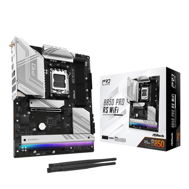 Asrock B850 Pro RS WiFi AMD B850 Gniazdo AM5 ATX Asrock B850 Pro RS WiFi AMD B850 Gniazdo AM5 ATX