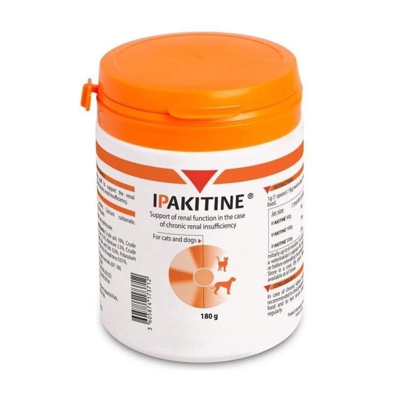 Vetoquinol IPAKITINE suplement wspomaga funkcję nerek u psów i kotów 180g Vetoquinol IPAKITINE suplement wspomaga funkcję nerek u psów i kotów 180g