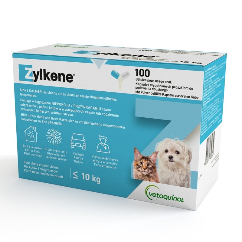 Vetoquinol Zylkene tabletki uspokajające dla psa i kota 75mg 10tab