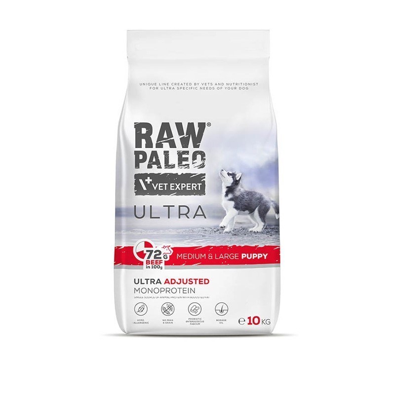 VetExpert Raw Paleo Ultra Wołowina Medium&Large Puppy 10kg VetExpert Raw Paleo Ultra Wołowina Medium&Large Puppy 10kg