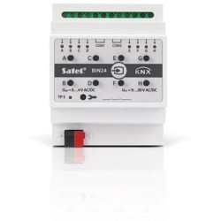 Satel KNX-BIN24 inteligentny dom - sterownik Montaż na szynie DIN 8 kan.